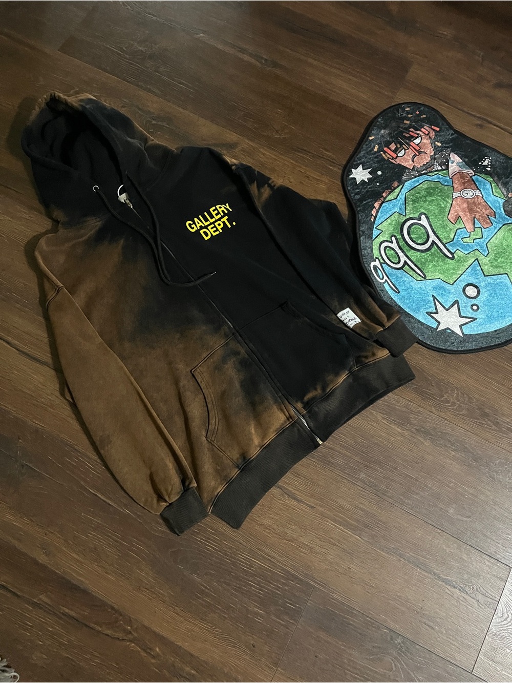 Gallery Dept Two-Tone Black & Brown Hoodie Jacket